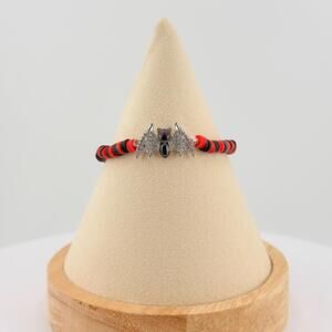 Bomb Party Monster Mash Bracelet Kids Halloween Collection Black and Red Bat
